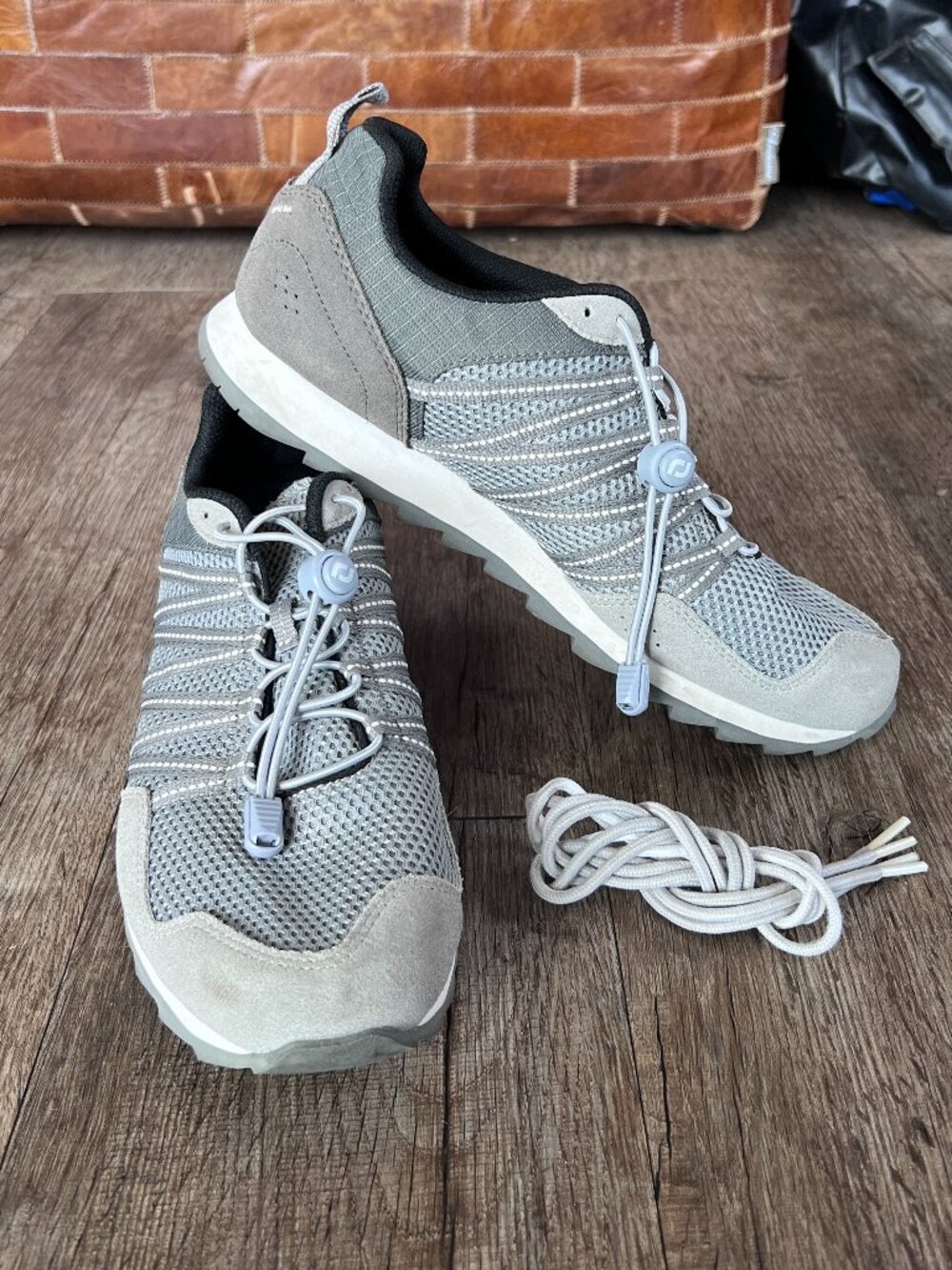 Merrell Men's US 11 Gray Trail Hiking Shoes J004677 Toggle Laces + Original Lace